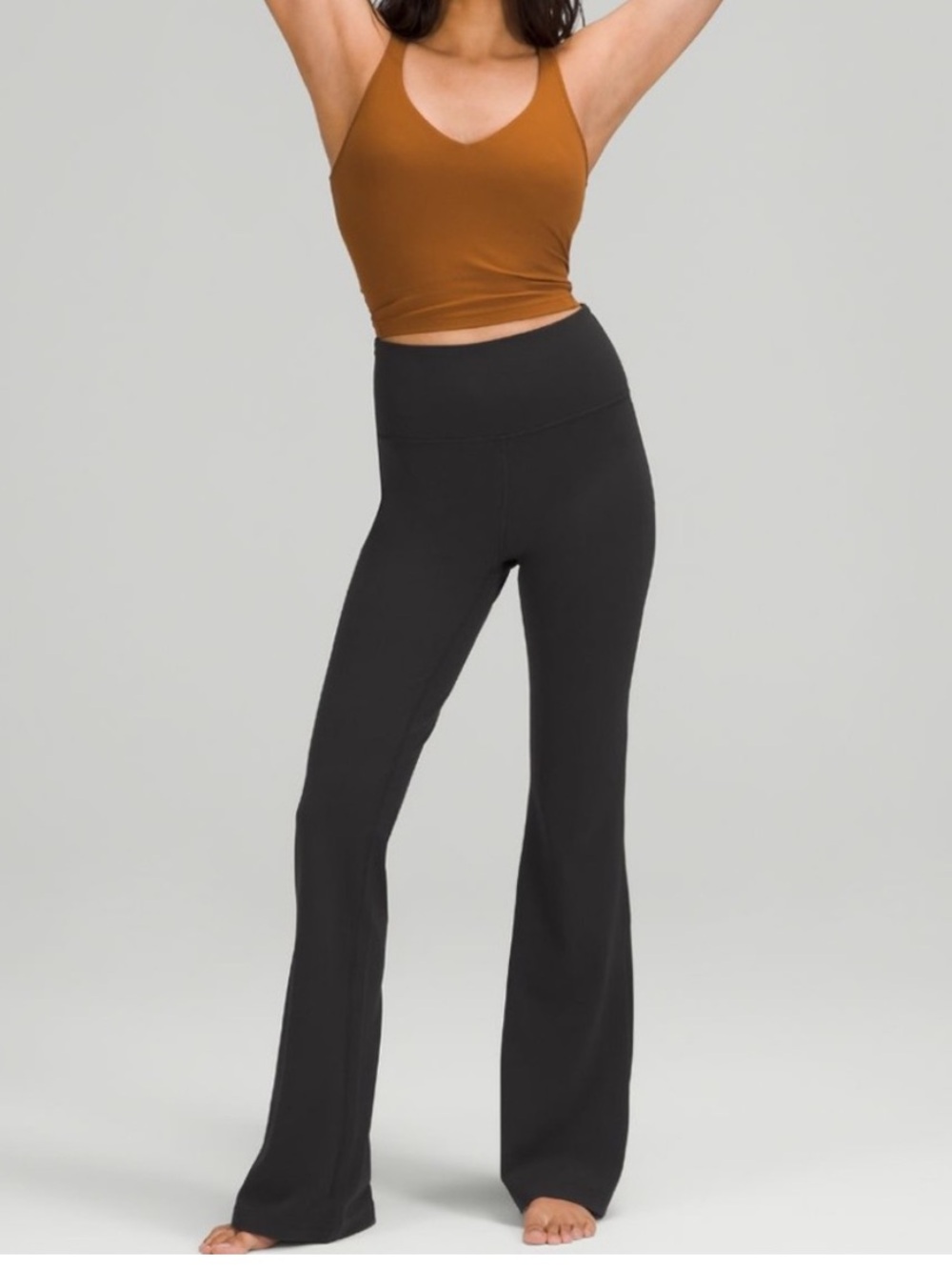 Lululemon groove super-high-rise flared pant nulu size 12 black